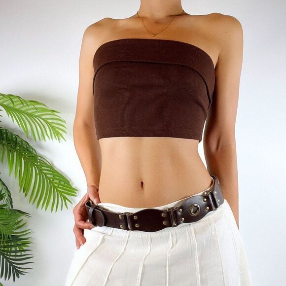 Unknown Accessories - Vintage Y2K Brown Bohemian Fairy Grunge Chunky 70's Style Hippie Belt / Size: 5